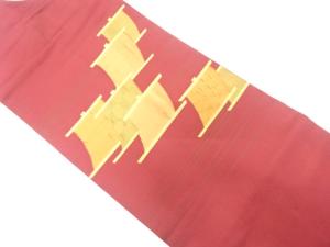 帆立模様織り出し　名古屋帯